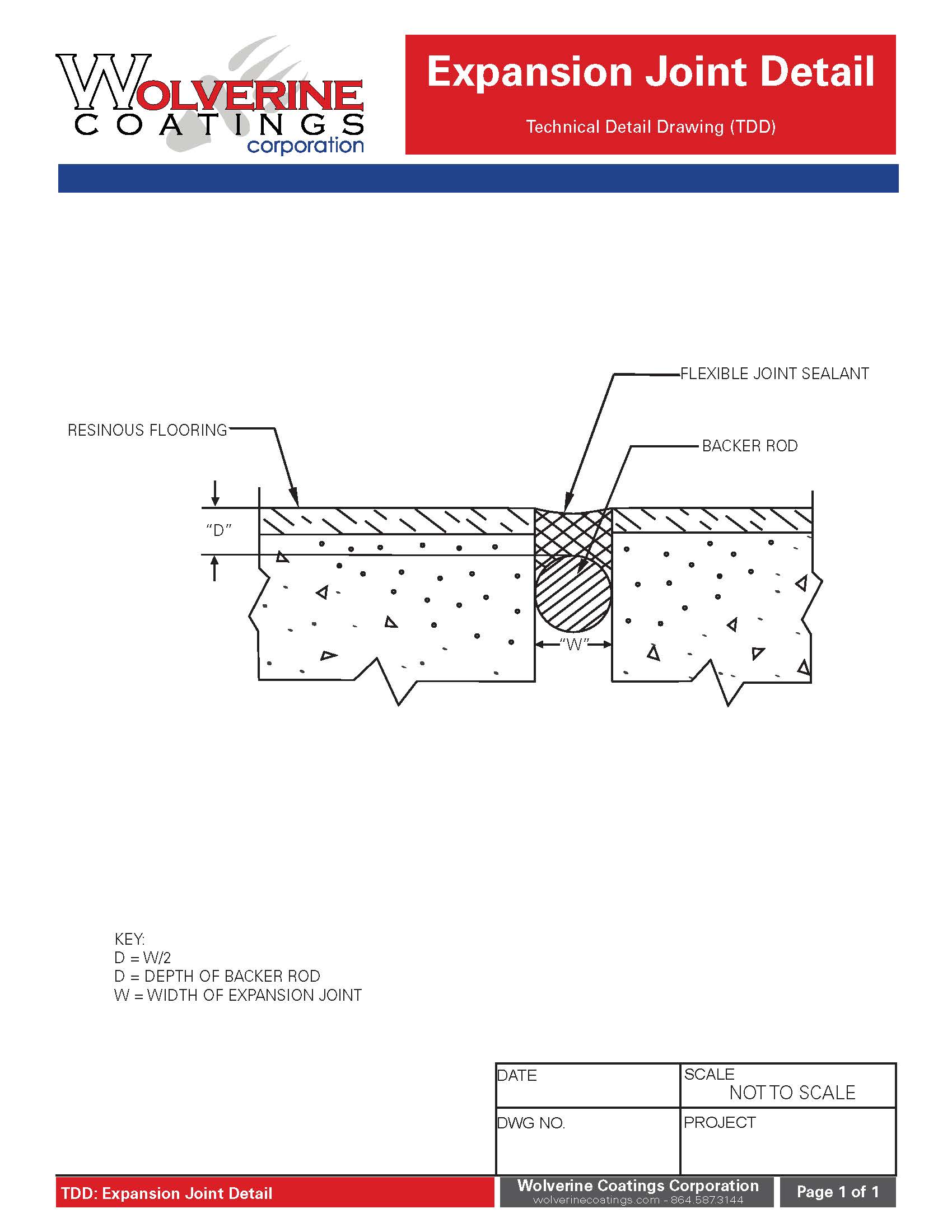 Expansion Joint Treatment Detail (Seamless)