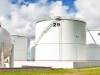Oil refinery tanks