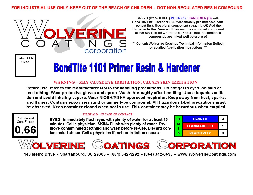 bondtite1101 Wolverine Coatings Corporation