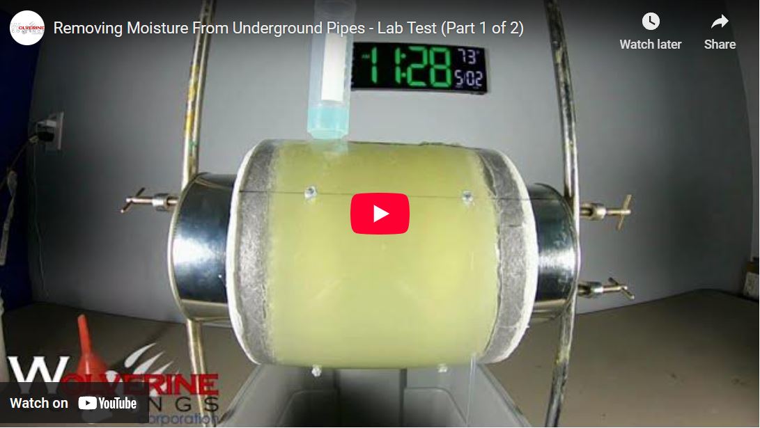 Removing Moisture From Underground Pipes - Lab Test (Part 1 of 1)