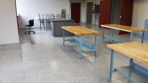 DecoFlake Classroom - Epoxy Flooring with Flake Broadcast