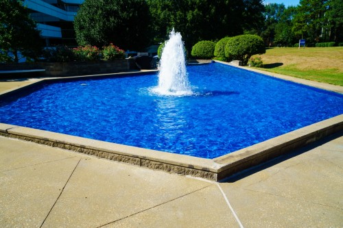 Executive Center Fountain - Filled after epoxy recoat