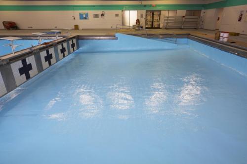 YMCA Lap Pool with base coat applied